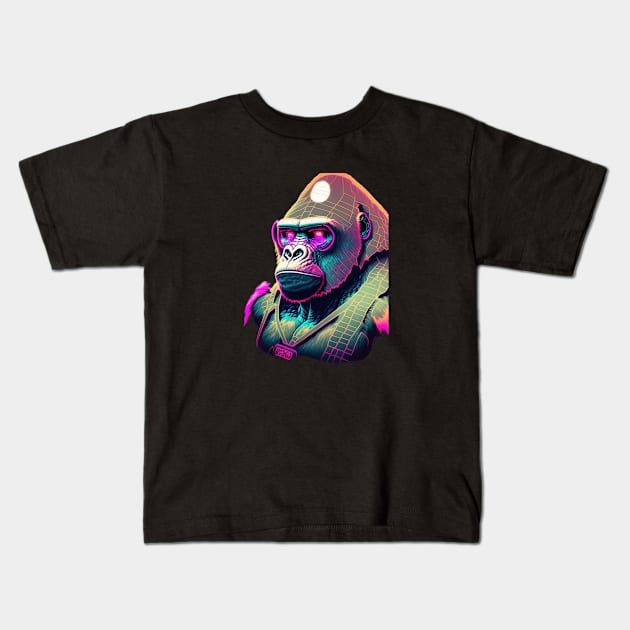 Ape Tron Kids T-Shirt by YotZee